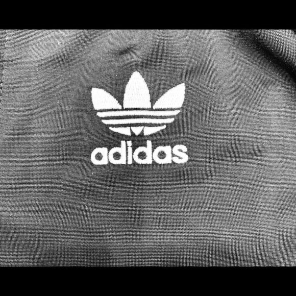 Adidas classic tricot running track jacket black & white stripes size XS - Picture 10 of 10